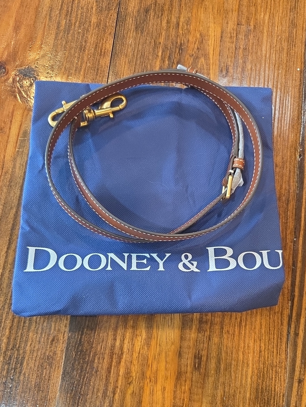 NEW Dooney & Bourke Brown Leather Adjustable Shoulder Strap And Dust Cover